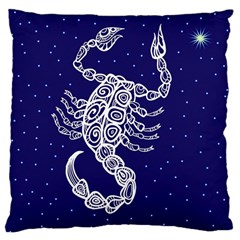 Scorpio Zodiac Star Large Cushion Case (two Sides) by Mariart