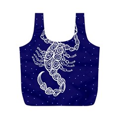 Scorpio Zodiac Star Full Print Recycle Bags (m)  by Mariart