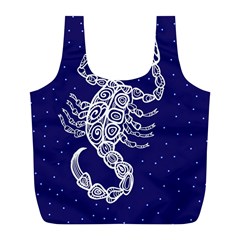 Scorpio Zodiac Star Full Print Recycle Bags (l)  by Mariart