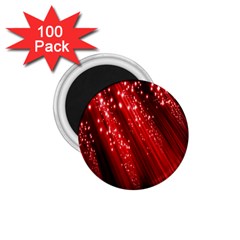 Red Space Line Light Black Polka 1 75  Magnets (100 Pack) 