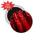 Red Space Line Light Black Polka 2.25  Magnets (100 pack)  Front