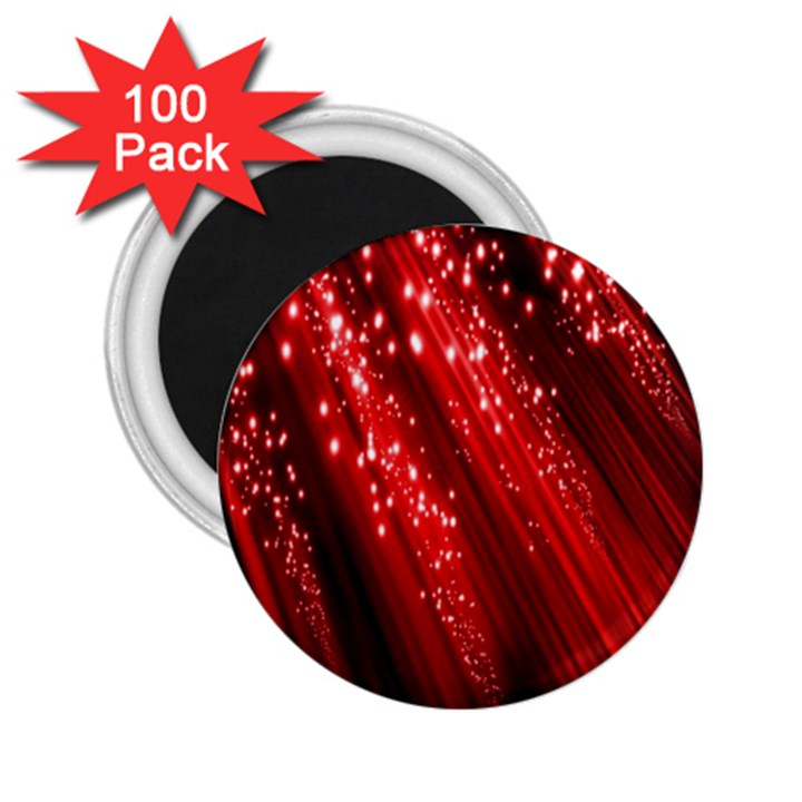 Red Space Line Light Black Polka 2.25  Magnets (100 pack) 