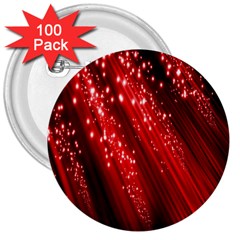 Red Space Line Light Black Polka 3  Buttons (100 Pack) 