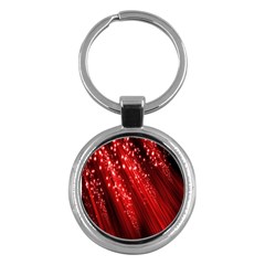 Red Space Line Light Black Polka Key Chains (round)  by Mariart