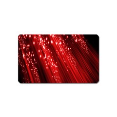 Red Space Line Light Black Polka Magnet (name Card) by Mariart