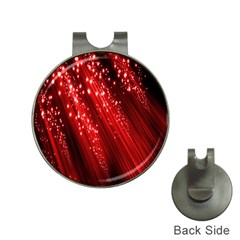 Red Space Line Light Black Polka Hat Clips With Golf Markers by Mariart