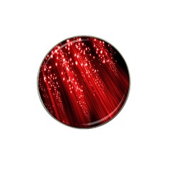 Red Space Line Light Black Polka Hat Clip Ball Marker by Mariart