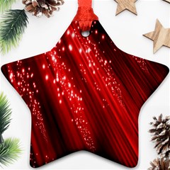 Red Space Line Light Black Polka Star Ornament (two Sides) by Mariart