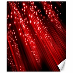 Red Space Line Light Black Polka Canvas 20  X 24   by Mariart