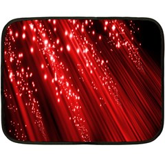 Red Space Line Light Black Polka Fleece Blanket (mini)