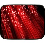 Red Space Line Light Black Polka Double Sided Fleece Blanket (Mini)  35 x27  Blanket Front