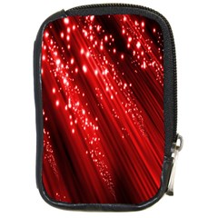 Red Space Line Light Black Polka Compact Camera Cases by Mariart