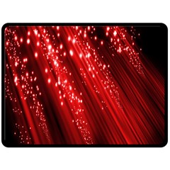 Red Space Line Light Black Polka Fleece Blanket (large)  by Mariart