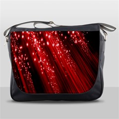 Red Space Line Light Black Polka Messenger Bags by Mariart