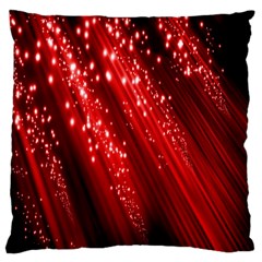 Red Space Line Light Black Polka Large Cushion Case (one Side) by Mariart