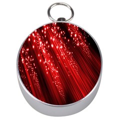 Red Space Line Light Black Polka Silver Compasses by Mariart