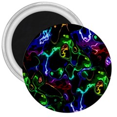 Saga Colors Rainbow Stone Blue Green Red Purple Space 3  Magnets by Mariart