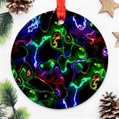 Saga Colors Rainbow Stone Blue Green Red Purple Space Ornament (round)