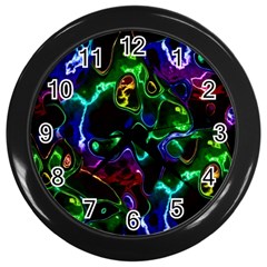 Saga Colors Rainbow Stone Blue Green Red Purple Space Wall Clocks (black)