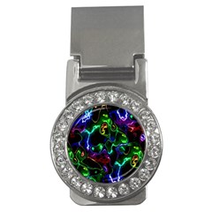 Saga Colors Rainbow Stone Blue Green Red Purple Space Money Clips (cz) 