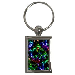 Saga Colors Rainbow Stone Blue Green Red Purple Space Key Chains (rectangle)  by Mariart