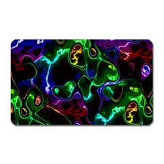 Saga Colors Rainbow Stone Blue Green Red Purple Space Magnet (rectangular) by Mariart