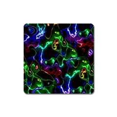 Saga Colors Rainbow Stone Blue Green Red Purple Space Square Magnet by Mariart