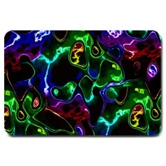 Saga Colors Rainbow Stone Blue Green Red Purple Space Large Doormat  by Mariart