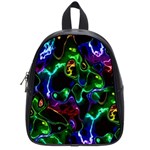 Saga Colors Rainbow Stone Blue Green Red Purple Space School Bags (Small)  Front