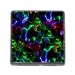 Saga Colors Rainbow Stone Blue Green Red Purple Space Memory Card Reader (square) by Mariart