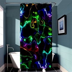 Saga Colors Rainbow Stone Blue Green Red Purple Space Shower Curtain 36  X 72  (stall)  by Mariart