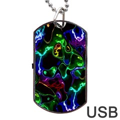 Saga Colors Rainbow Stone Blue Green Red Purple Space Dog Tag Usb Flash (one Side) by Mariart