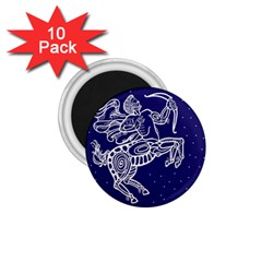 Sagitarius Zodiac Star 1 75  Magnets (10 Pack)  by Mariart