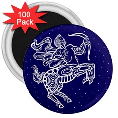 Sagitarius Zodiac Star 3  Magnets (100 Pack)