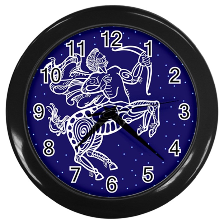 Sagitarius Zodiac Star Wall Clocks (Black)