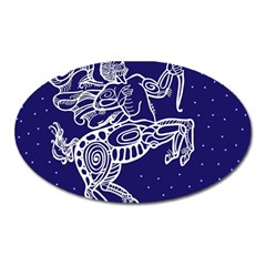 Sagitarius Zodiac Star Oval Magnet by Mariart