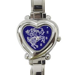 Sagitarius Zodiac Star Heart Italian Charm Watch by Mariart