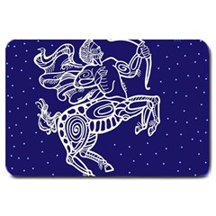 Sagitarius Zodiac Star Large Doormat  by Mariart