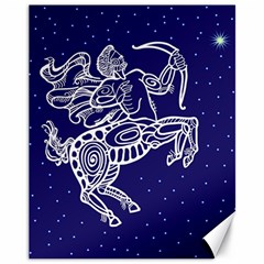 Sagitarius Zodiac Star Canvas 11  X 14   by Mariart