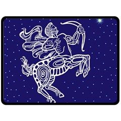 Sagitarius Zodiac Star Fleece Blanket (large)  by Mariart