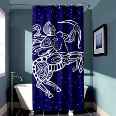 Sagitarius Zodiac Star Shower Curtain 36  X 72  (stall)  by Mariart