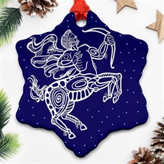 Sagitarius Zodiac Star Ornament (snowflake) by Mariart