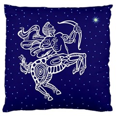 Sagitarius Zodiac Star Large Flano Cushion Case (one Side) by Mariart