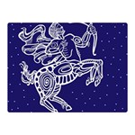 Sagitarius Zodiac Star Double Sided Flano Blanket (Mini)  35 x27  Blanket Back