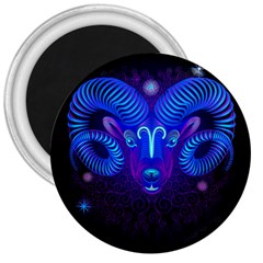 Sign Aries Zodiac 3  Magnets by Mariart