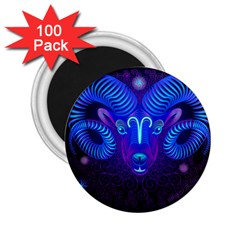 Sign Aries Zodiac 2 25  Magnets (100 Pack) 