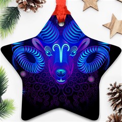 Sign Aries Zodiac Star Ornament (two Sides) by Mariart