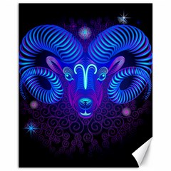 Sign Aries Zodiac Canvas 11  X 14   by Mariart