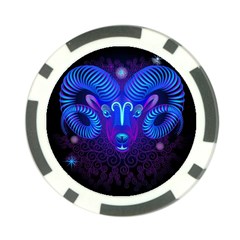 Sign Aries Zodiac Poker Chip Card Guard (10 Pack) by Mariart