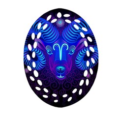 Sign Aries Zodiac Ornament (oval Filigree) by Mariart